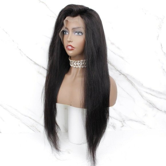 100% Human Hair Lace Front YAKI, Straight 24" inch - Picture 3 of 6